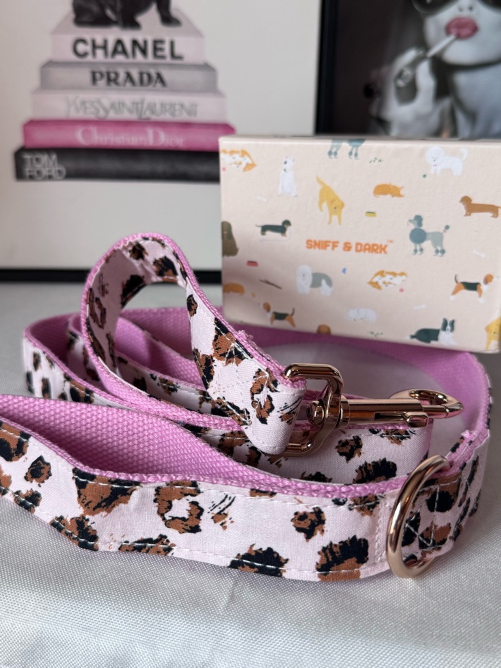 Dog Leash Pink Leopard Print (NIB)